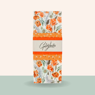 Golden Floral Beeswax Food Wraps