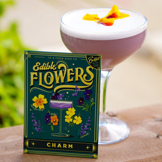 Edible Flowers Seed Packet & Cocktail Recipe