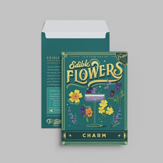 Edible Flowers Seed Packet & Cocktail Recipe