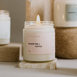 Black Tea + Pepper Soy Candle