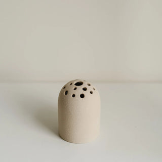 Nerutal ceramic flower frog vase for fresh or dried stems