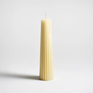 Beeswax Pleated Pillar Candle