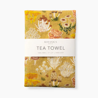 Mushroom Linen Tea Towel
